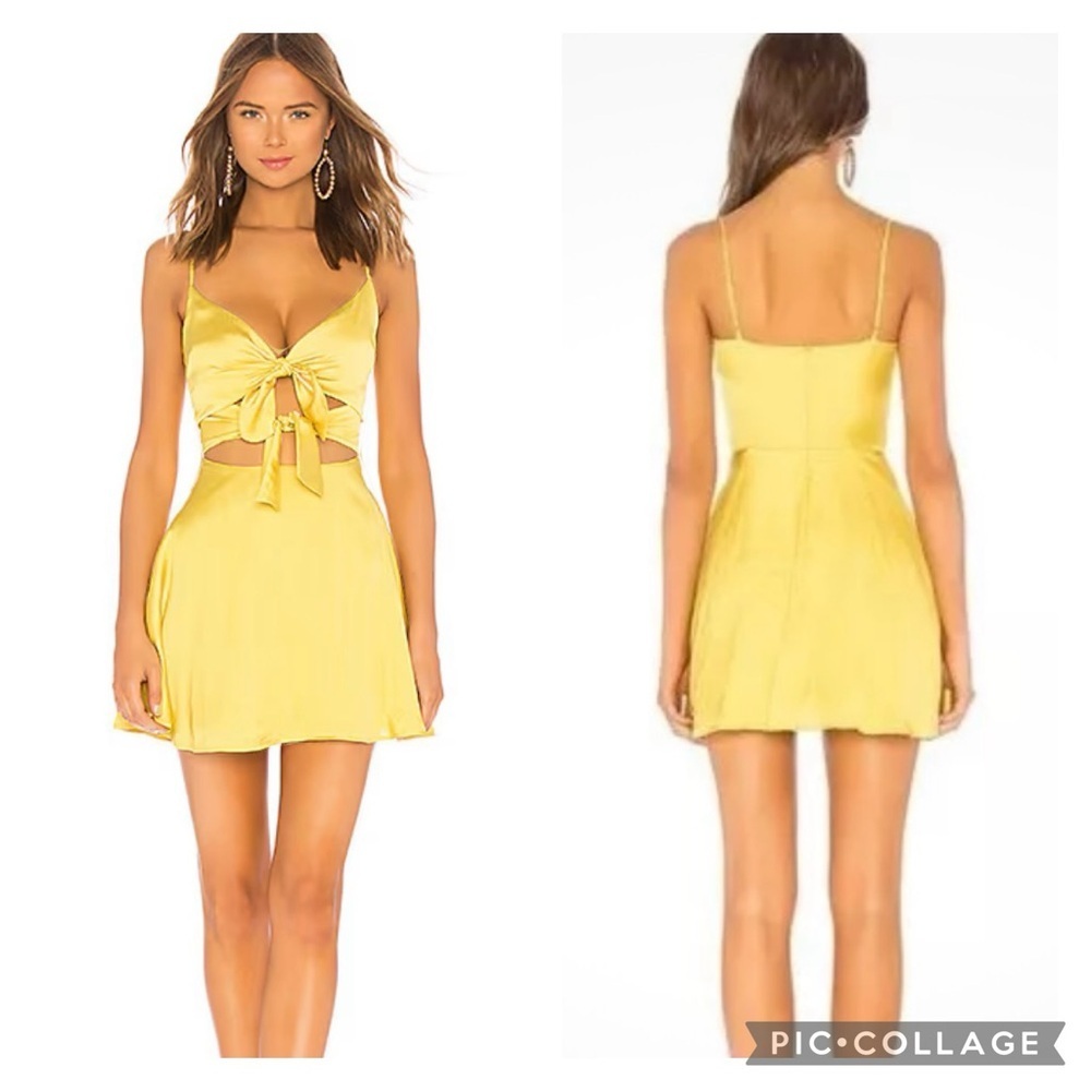 Lovers + Friends Nate Mini Dress in Chartreuse Green Chartreuse Green Yellow Sm - Picture 2 of 9